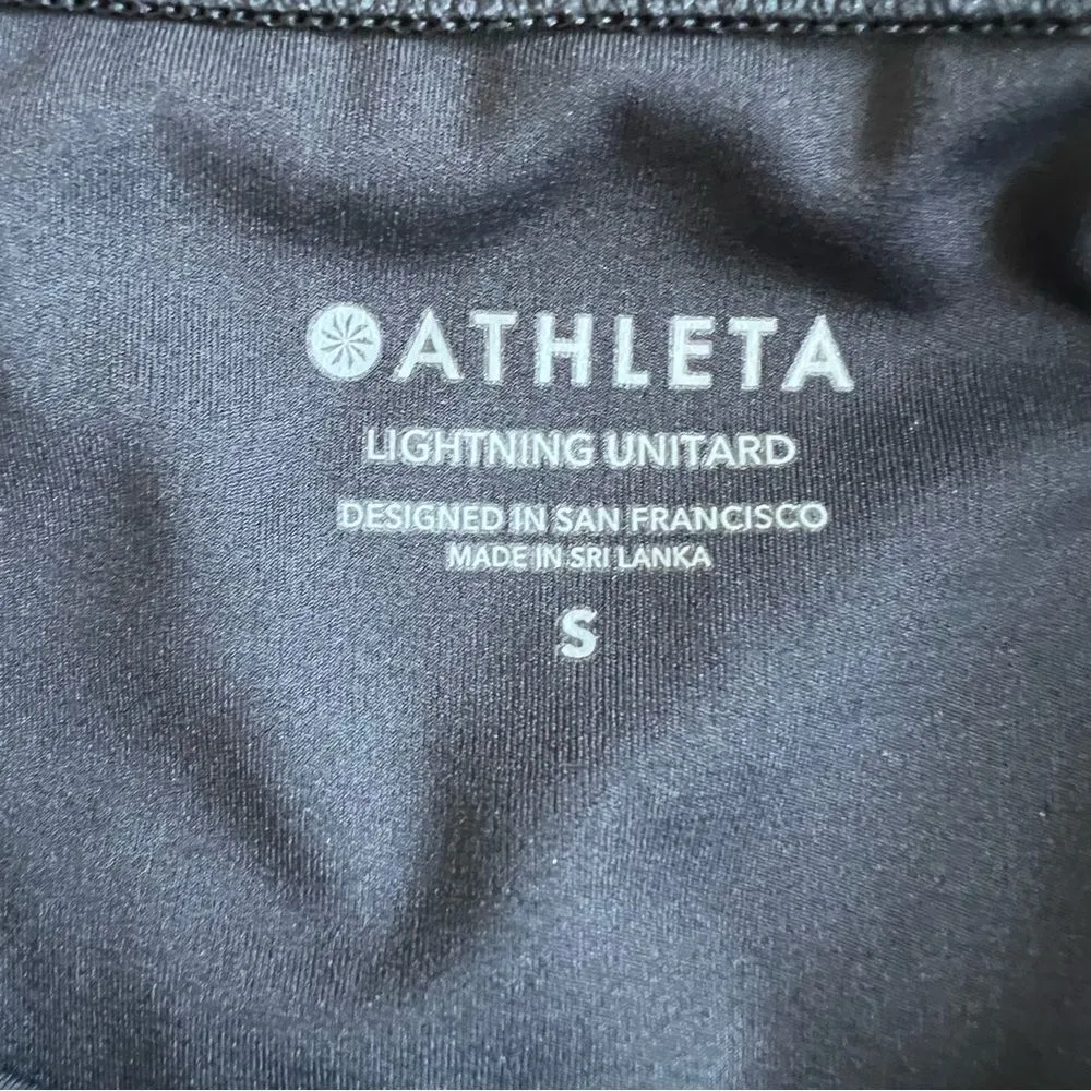 ATHLETA Lightning Unitard in Supersonic Black Size Small - Image 8