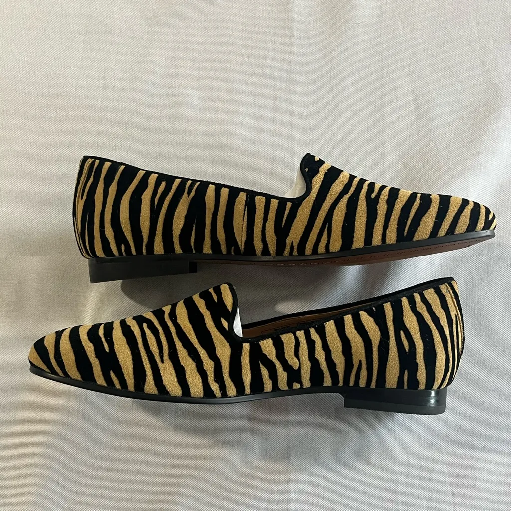 Vionic  Willa Slip On Flats Tiger Stripes Suede Leather - Image 5
