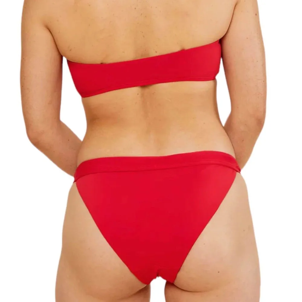 NWT Andie The Banded Cheeky Bottom Cherry Red Swim Suit Briefs Size 3XL - Image 4