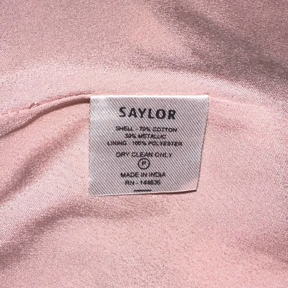 NEW Saylor Yulia Long Sleeve Metallic Plaid Babydoll Mini Dress MEDIUM - Image 6