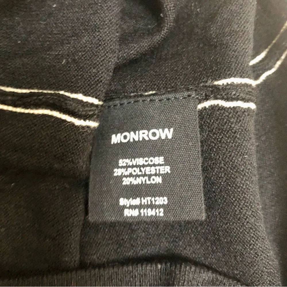 NWT Monrow Knit Tube Top Tank Top Sweater Cropped Black Retro Tennis Preppy sz L Size L - Image 11