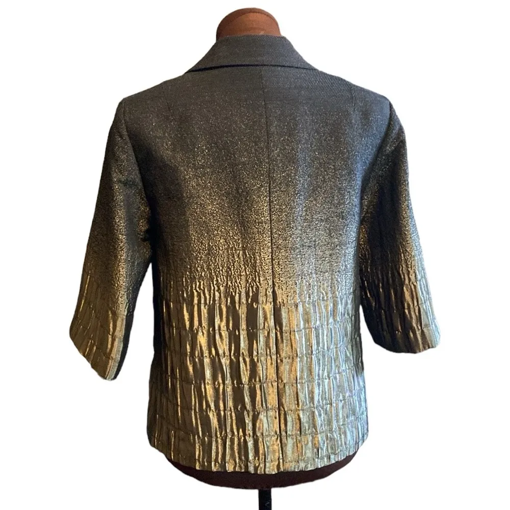 Yansi Fugel ombré Metallic Jacket Black Size XS - Image 5