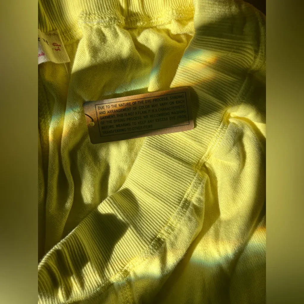 Free People FP Movement Cotton Shorts Yellow Small - Image 6