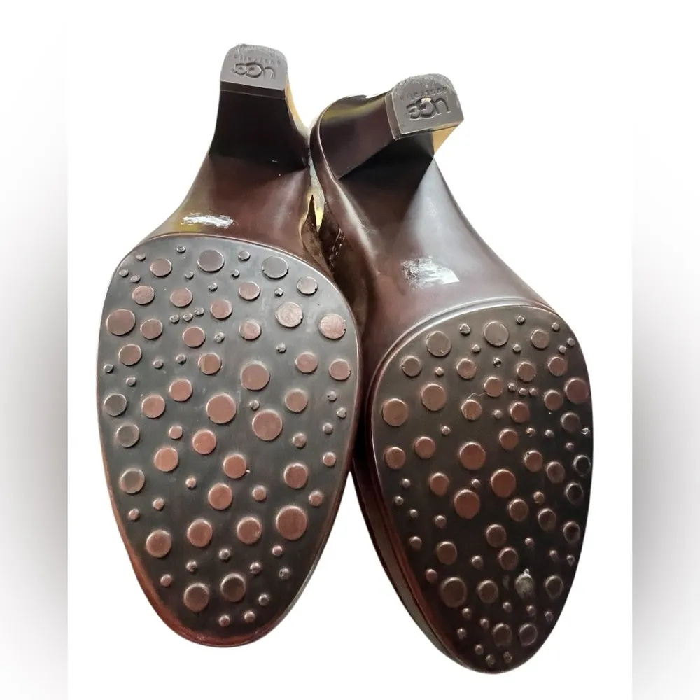 UGG Isabella Brown Suede Sheepskin Lined Clogs/Mules - Size 6 - Image 7