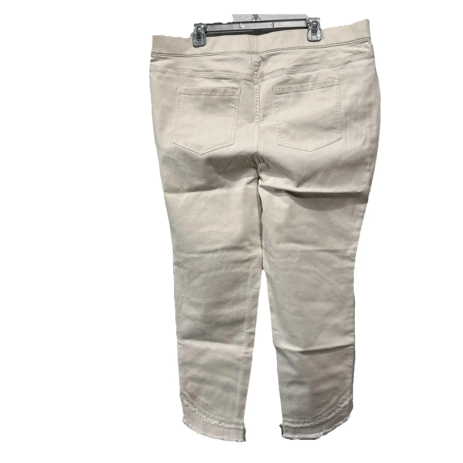 Isaac Mizrahi Live Women’s Plus 20W Stretch Ankle Pants Beige Pull On A590036 - Image 2