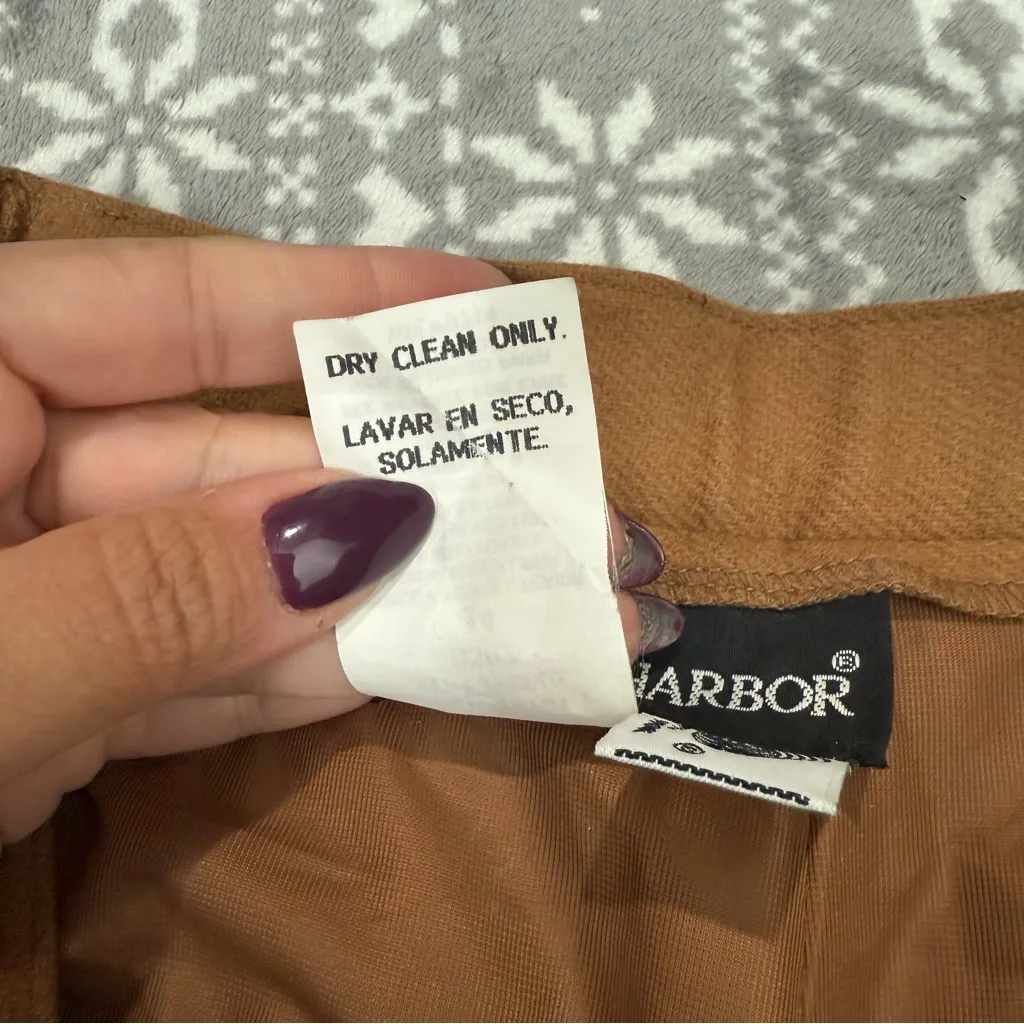 NWOT Sag Harbor Brown/Tan 100% Pure Wool Pleated Front Dress Pants Size 14 Tan - Image 8