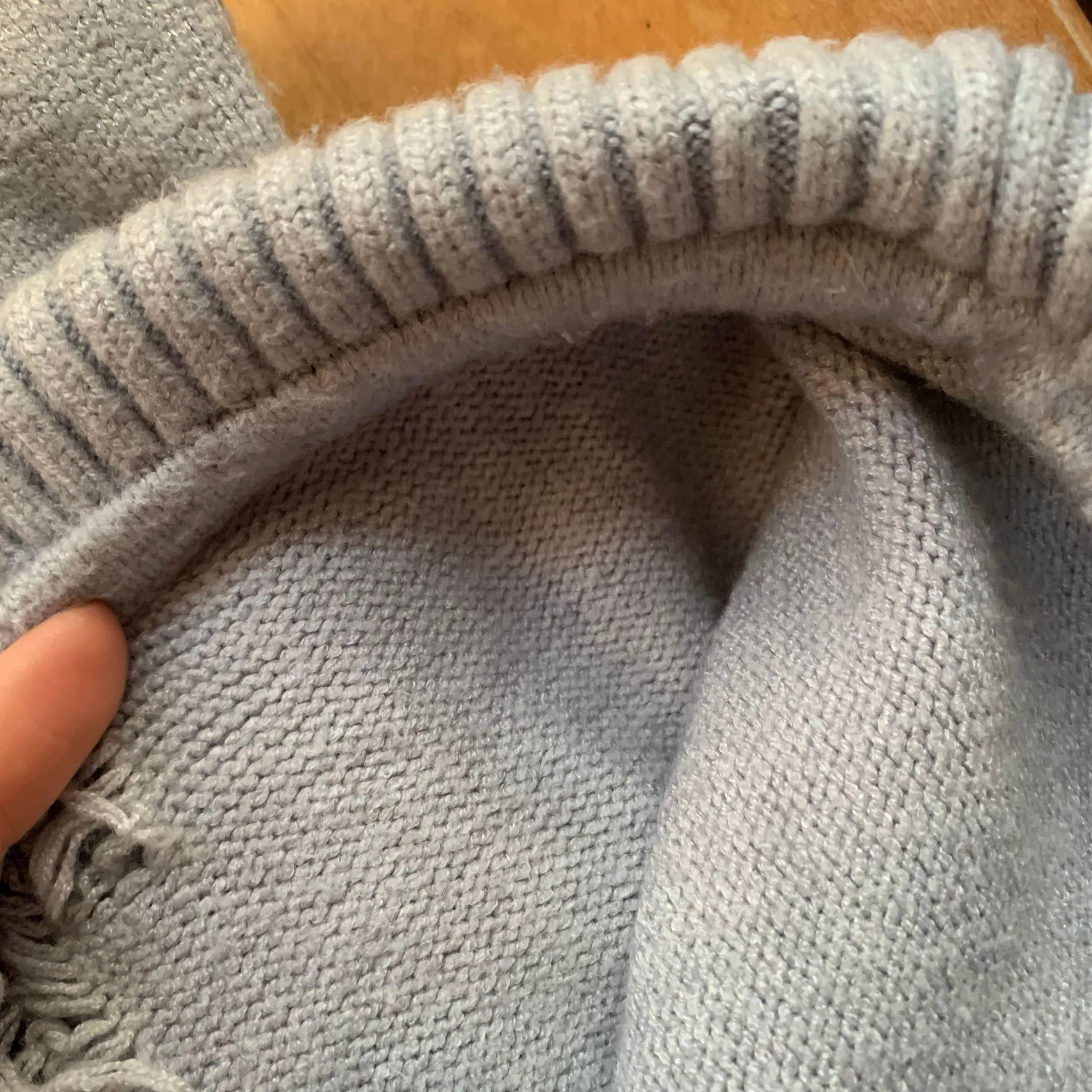 Gray Sweater Knit Foldover Bootcut Pants - Image 10