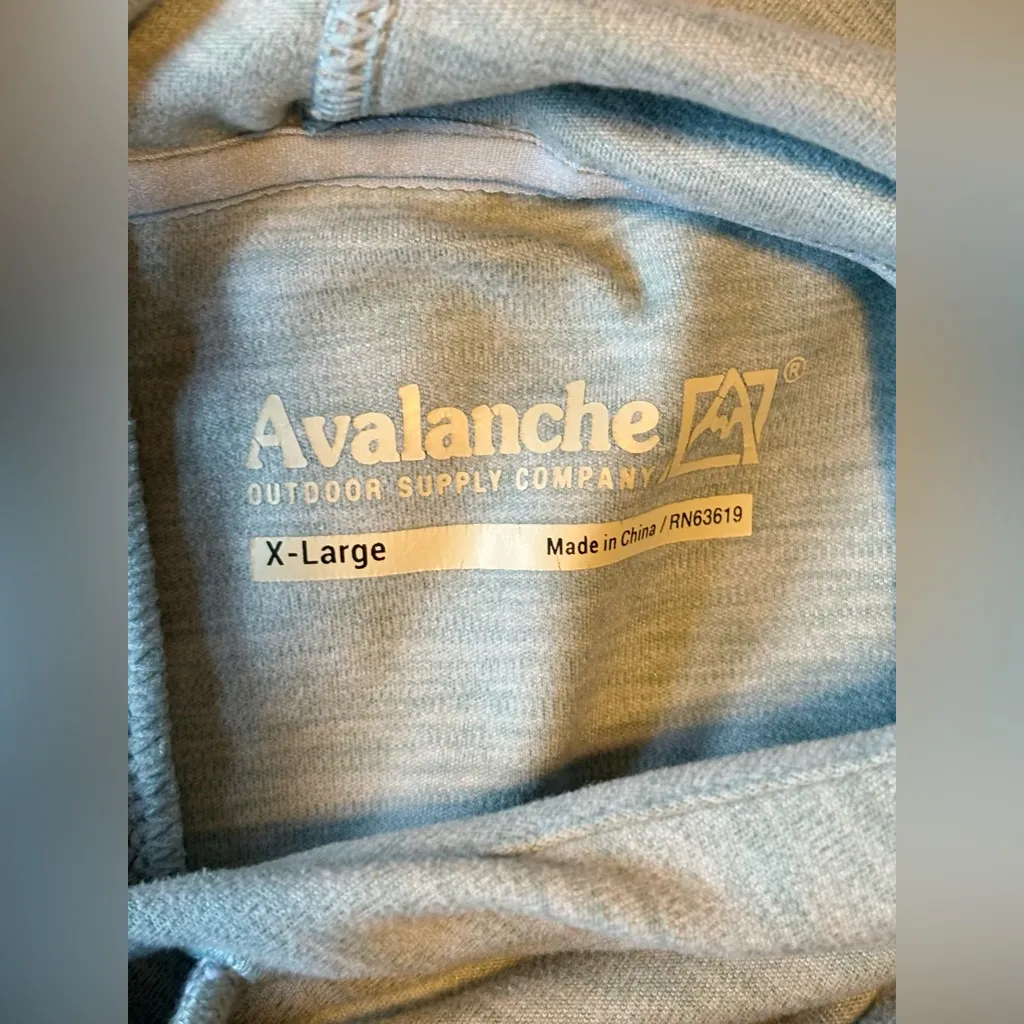 Avalanche Light Blue Lightweight Soft Hoodie Pullover Top with Pockets - Image 9