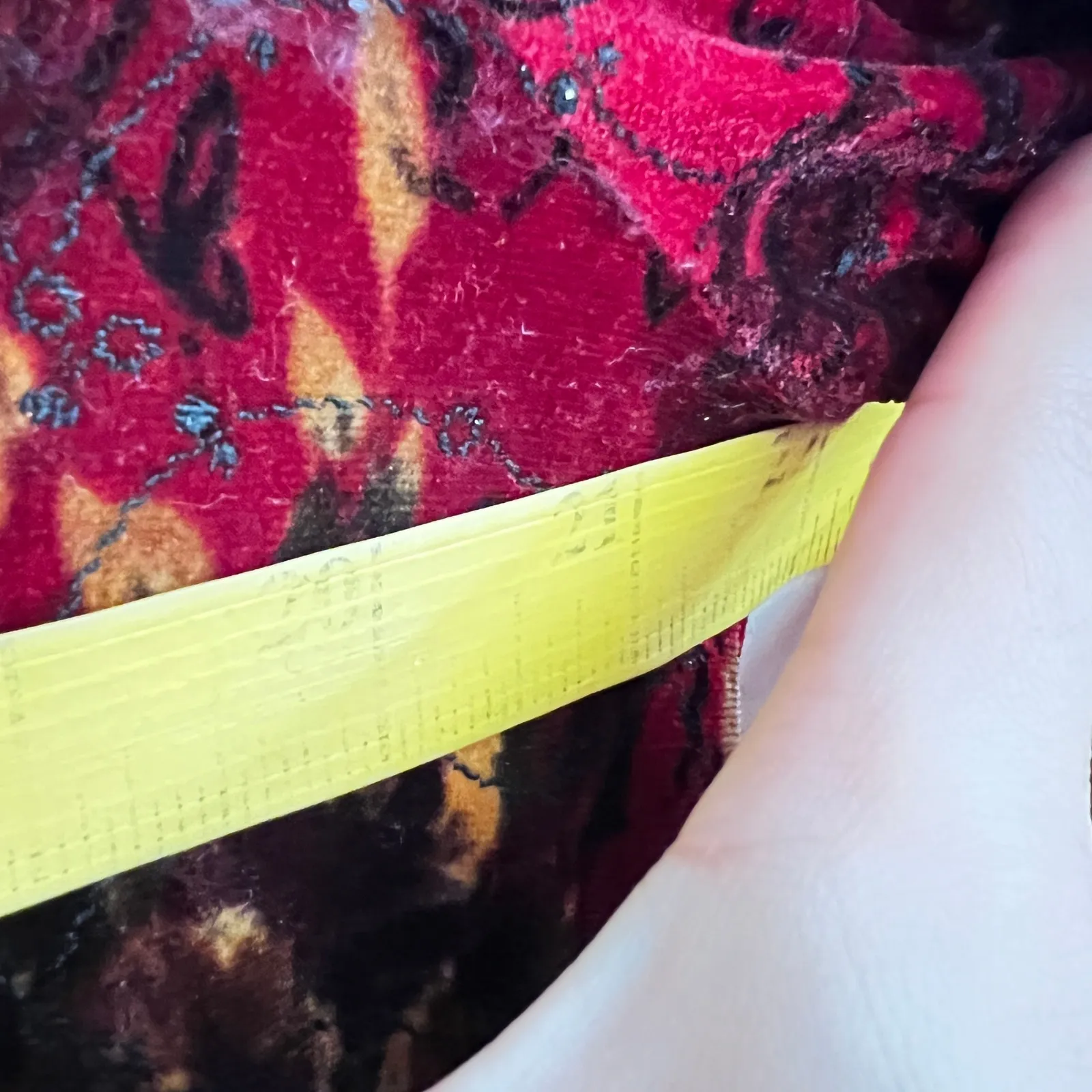 Vintage Velvet Floral Top Red Whimsigoth Retro Y2K 2000s Grunge Large - Image 6