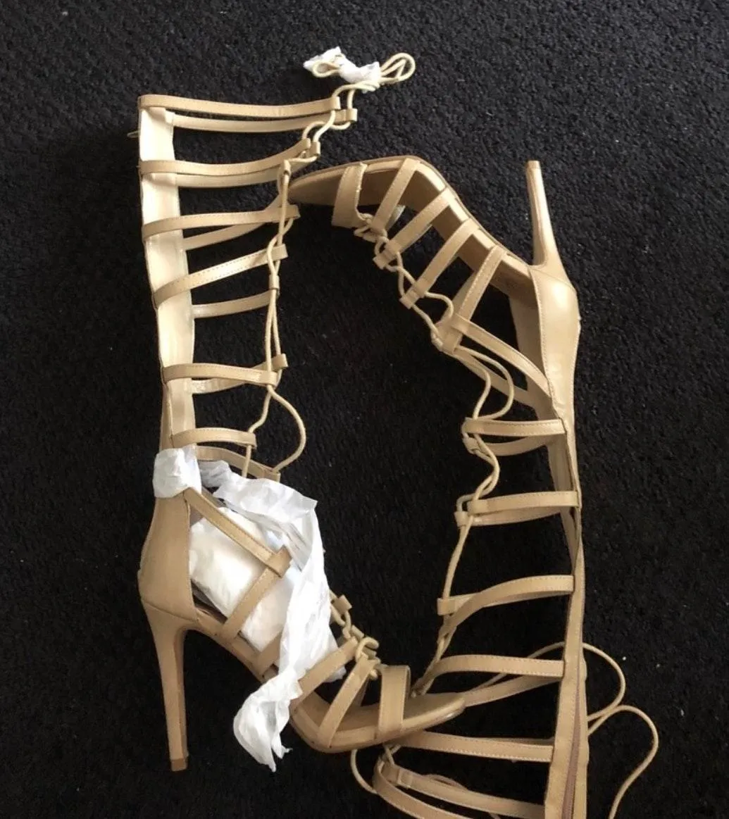 City Chic Caged Gladiator Heels - Image 4