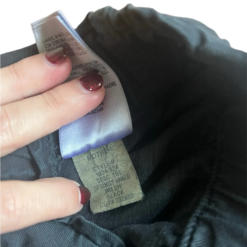 MOTHER The Wrapper‎ Patch Baggy Ankle Jeans Black Size 24 - Image 6