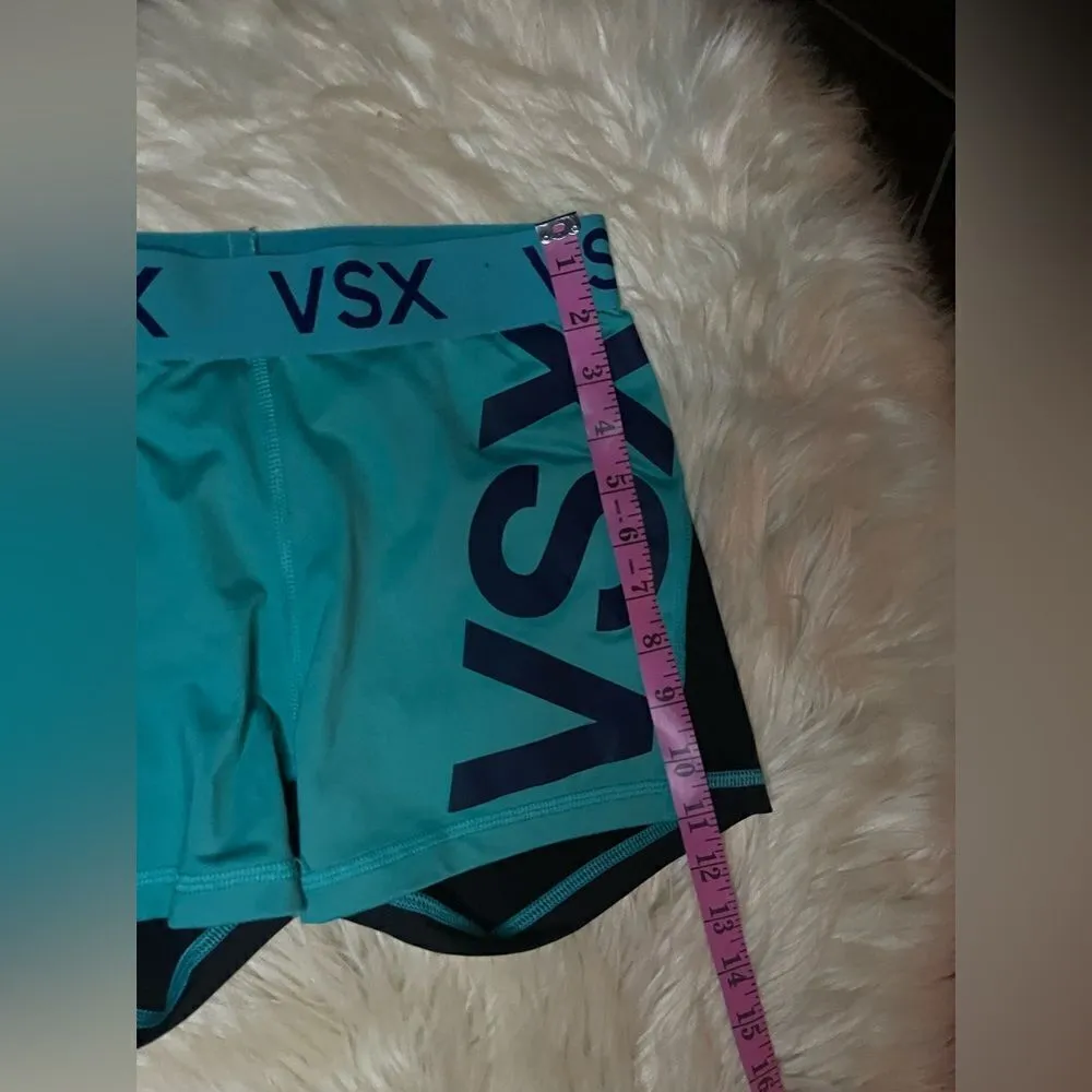Victoria’s Secret Sport turquoise and navy shorts sz small - Image 6