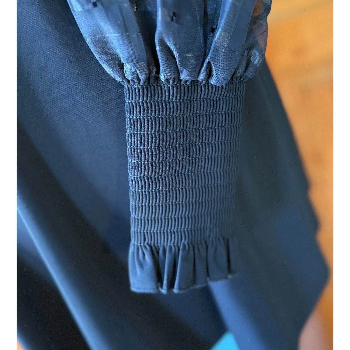 Punk Rave Gothic Lolita Dark Fairycore Black Transparent Sleeve Skater Dress M Size M - Image 9