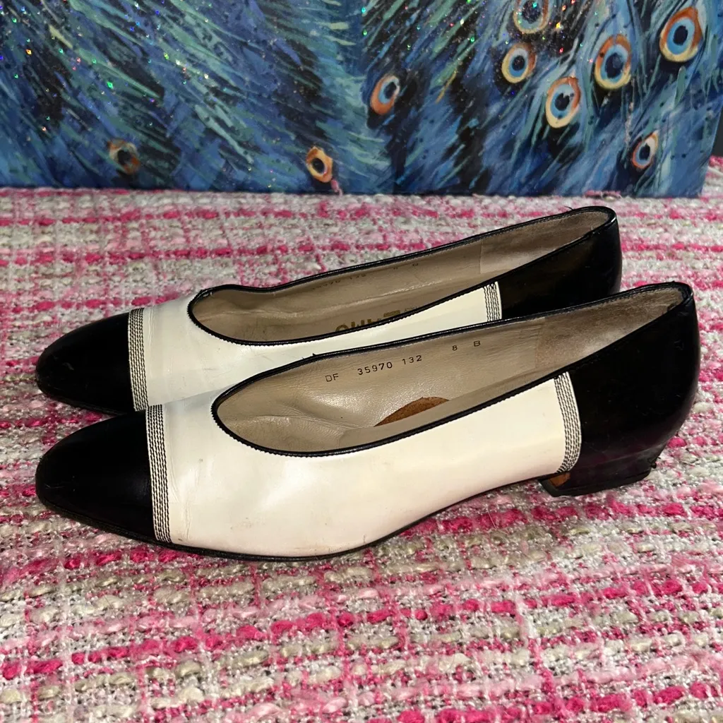 Ferragamo Size 8 Colorblock Heels - Image 5