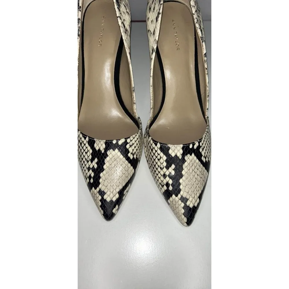 Ann Taylor Faux Snakeskin Pumps Women’s 8.5 - Image 4