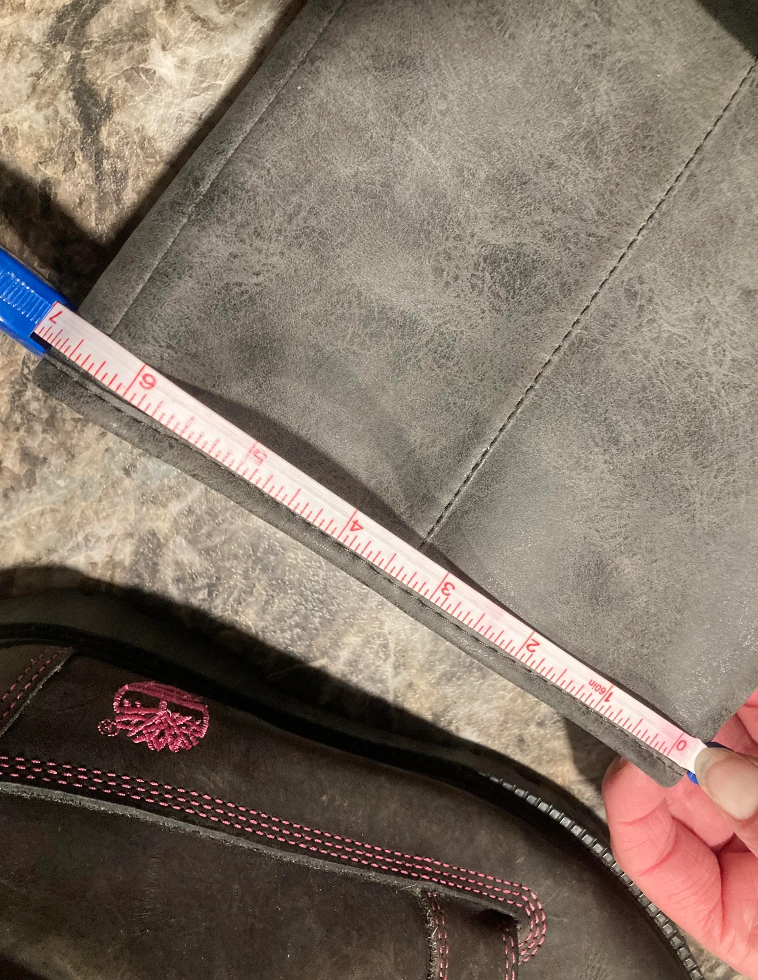 Grey Tall Riding Boots 7.5 - Image 4