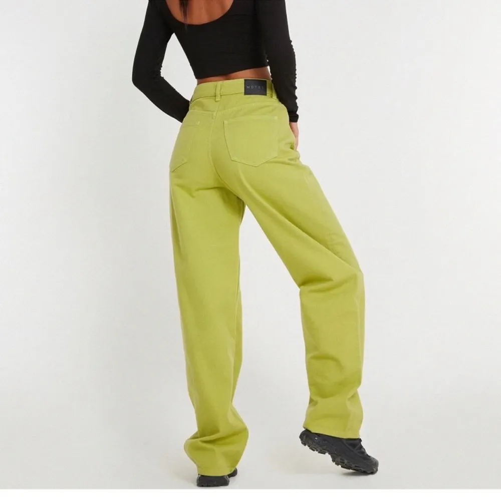 NWT Motel Rocks 90’s Wide Leg Parallel Jeans in Green Oasis XS - Image 6