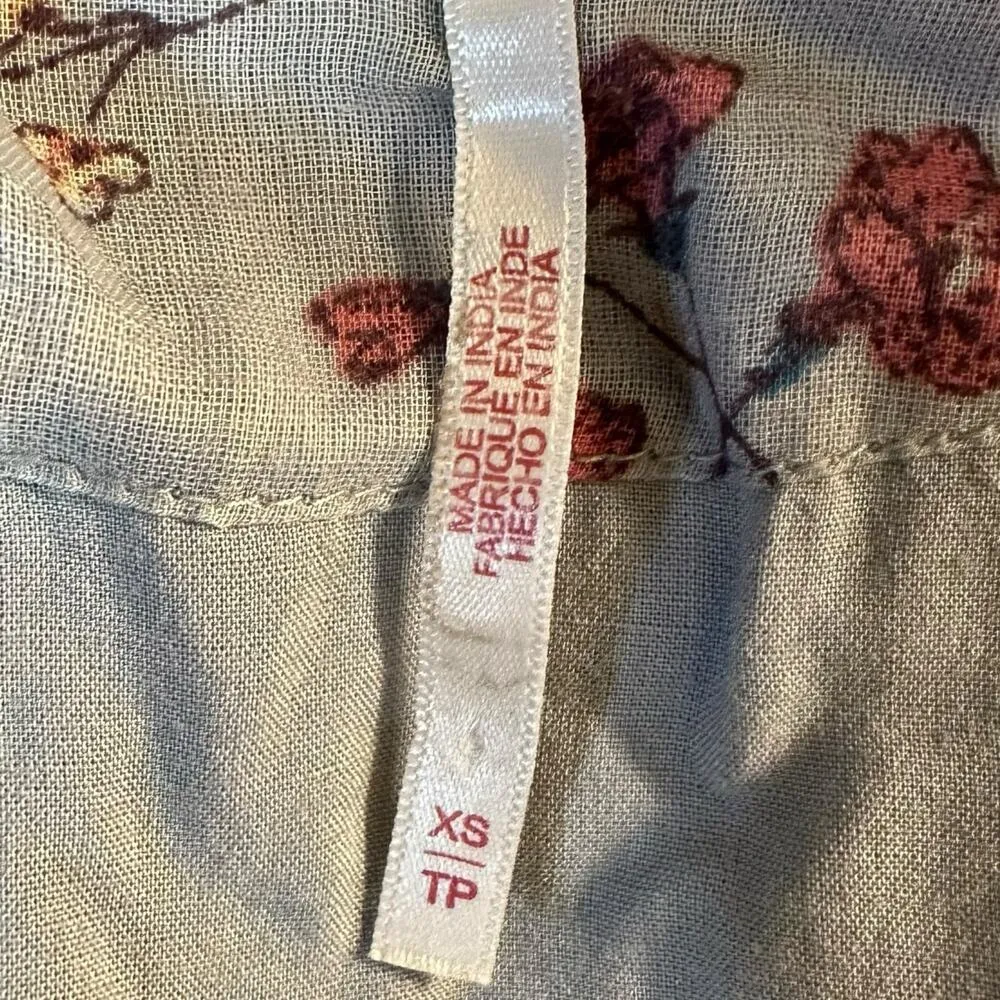 Free People Lysette Maxi Dress in Bluebell Bohemian Gypsy Indian Cotton XS - Image 12