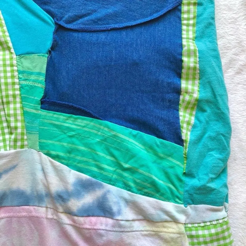 Notre Dame patchwork embroidered dress Green Size M - Image 7