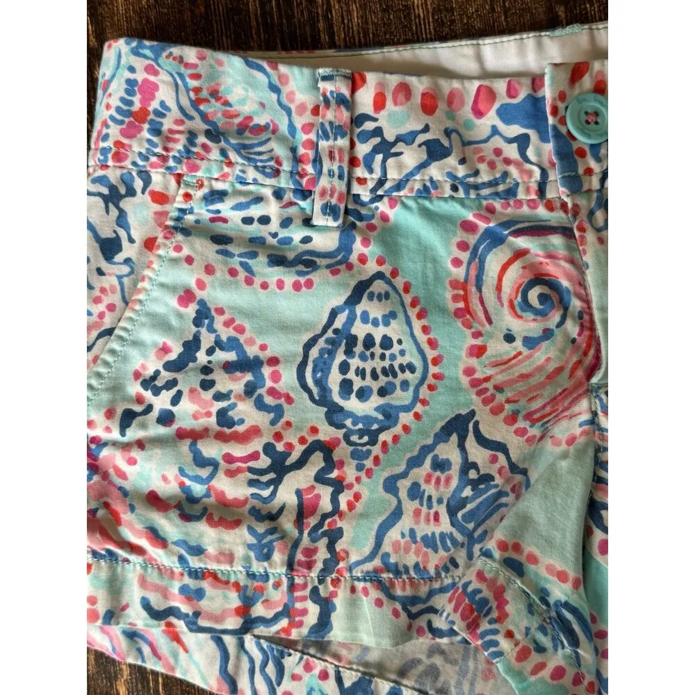 Lilly Pulitzer Walsh multicolor seashell print "Shell Me About It" shorts size 0 - Image 2
