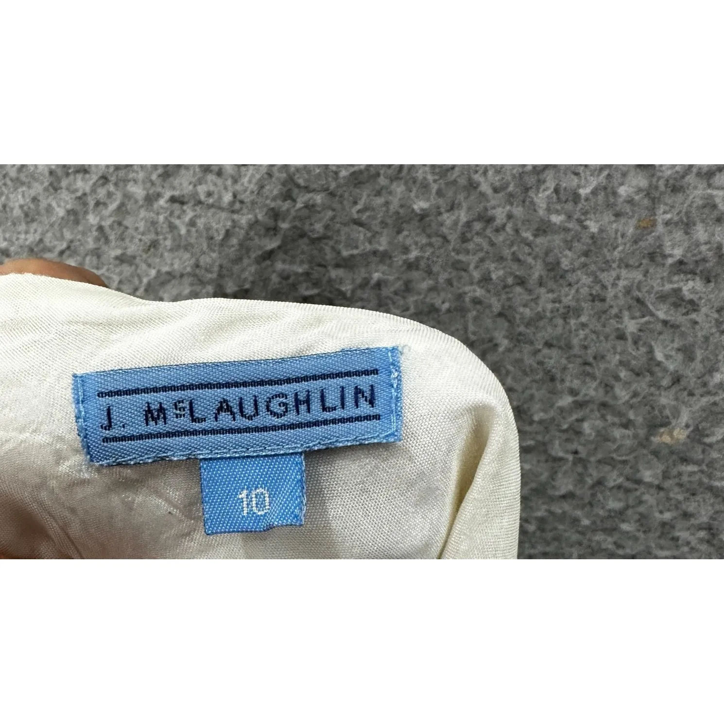 J.McLaughlin Skirt Size 10‎ White Textured Cotton Costal Modest Preppy Classic - Image 7