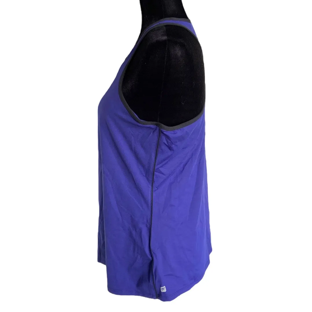 Fabletics Womens Tank Top Size XL Blue Black Neve‎ Built In Bra NEW - Image 5