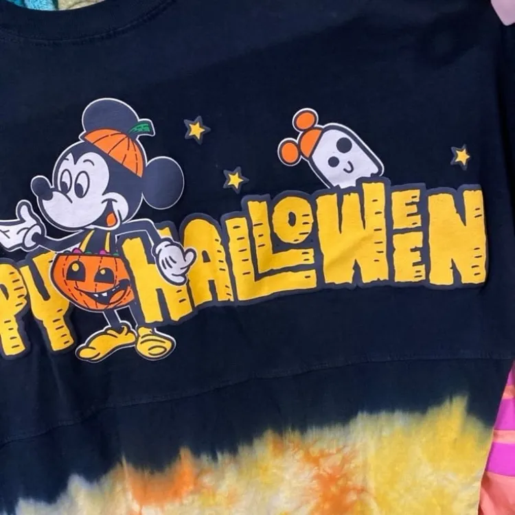 Disney parks Mickey Mouse ghosts happy Halloween tie-dye spirit jersey S - Image 3