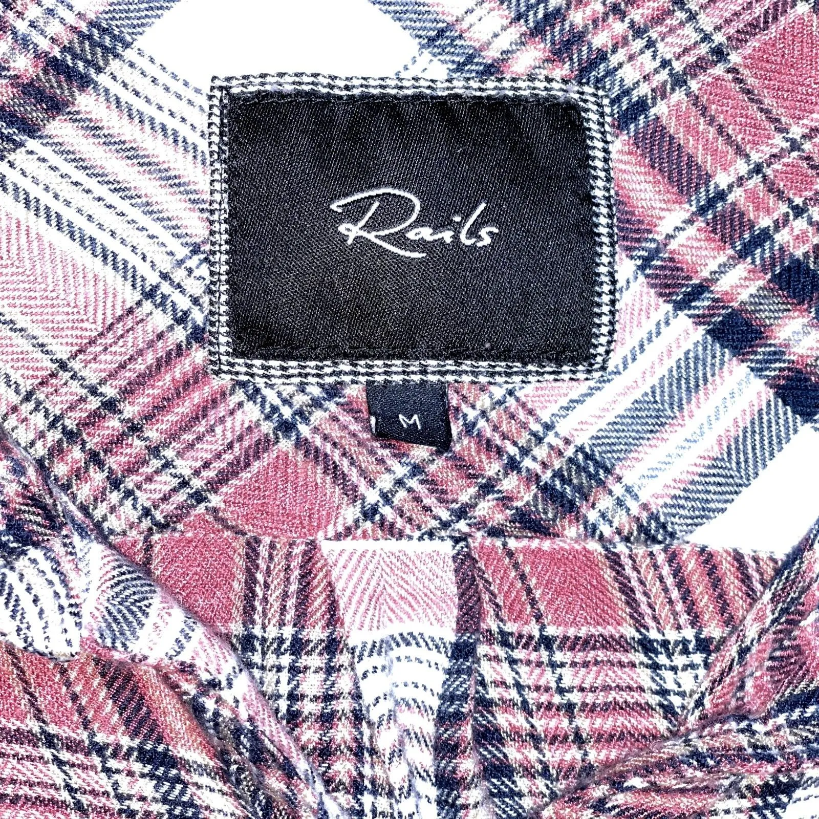 Rails | Pink Plaid Flannel Shirt  | Medium - Image 7
