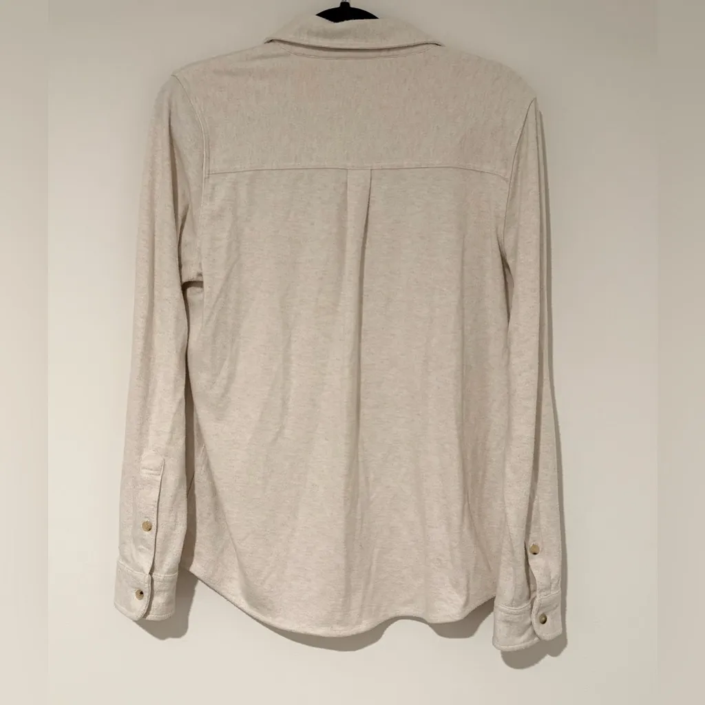 Faherty Women’s Legend Sweater Shirt Long Sleeve Button Down Off White - Medium - Image 3