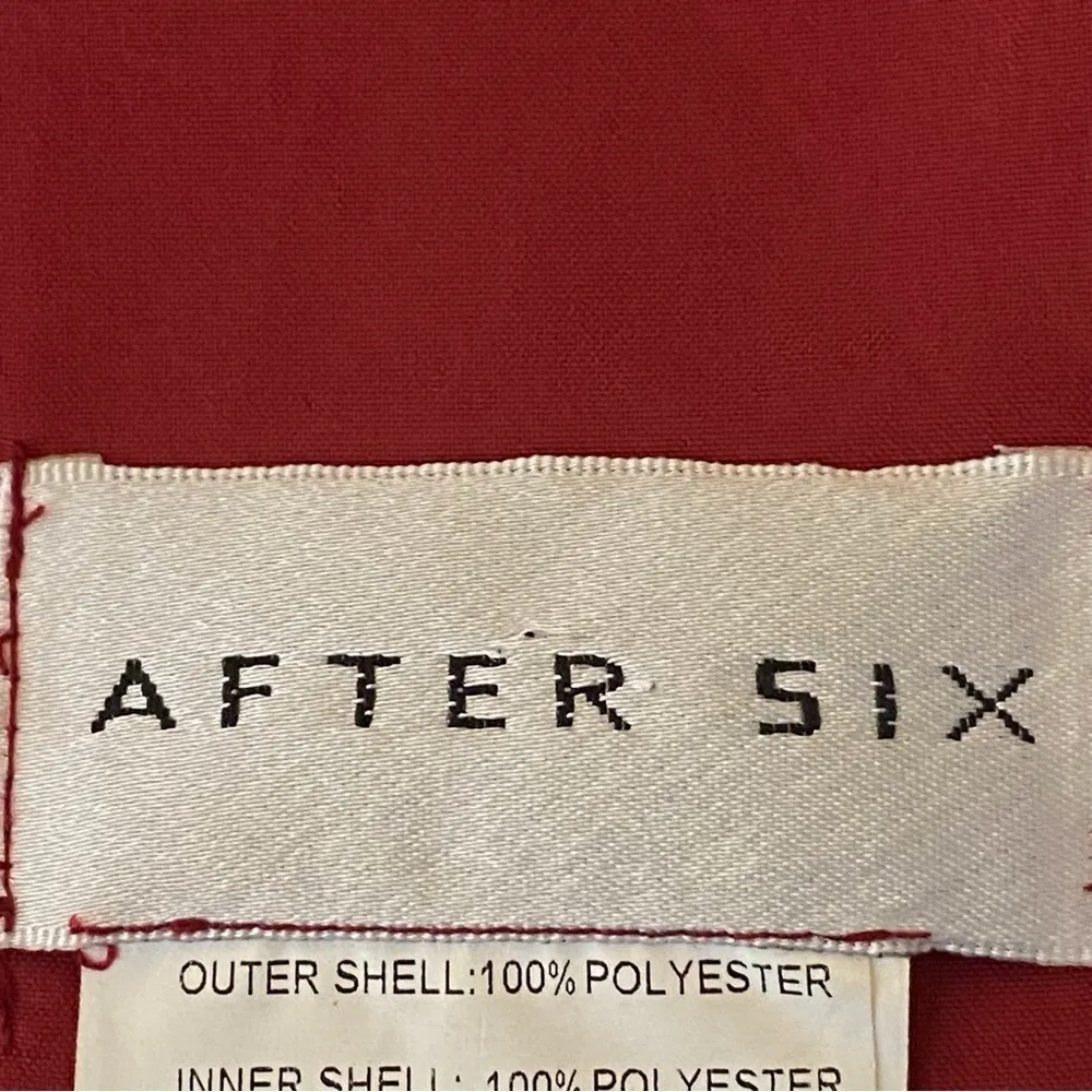 AFTER SIX red Taffeta A-line semi-formal or bridesmaid dress. Size 12. EUC - Image 10