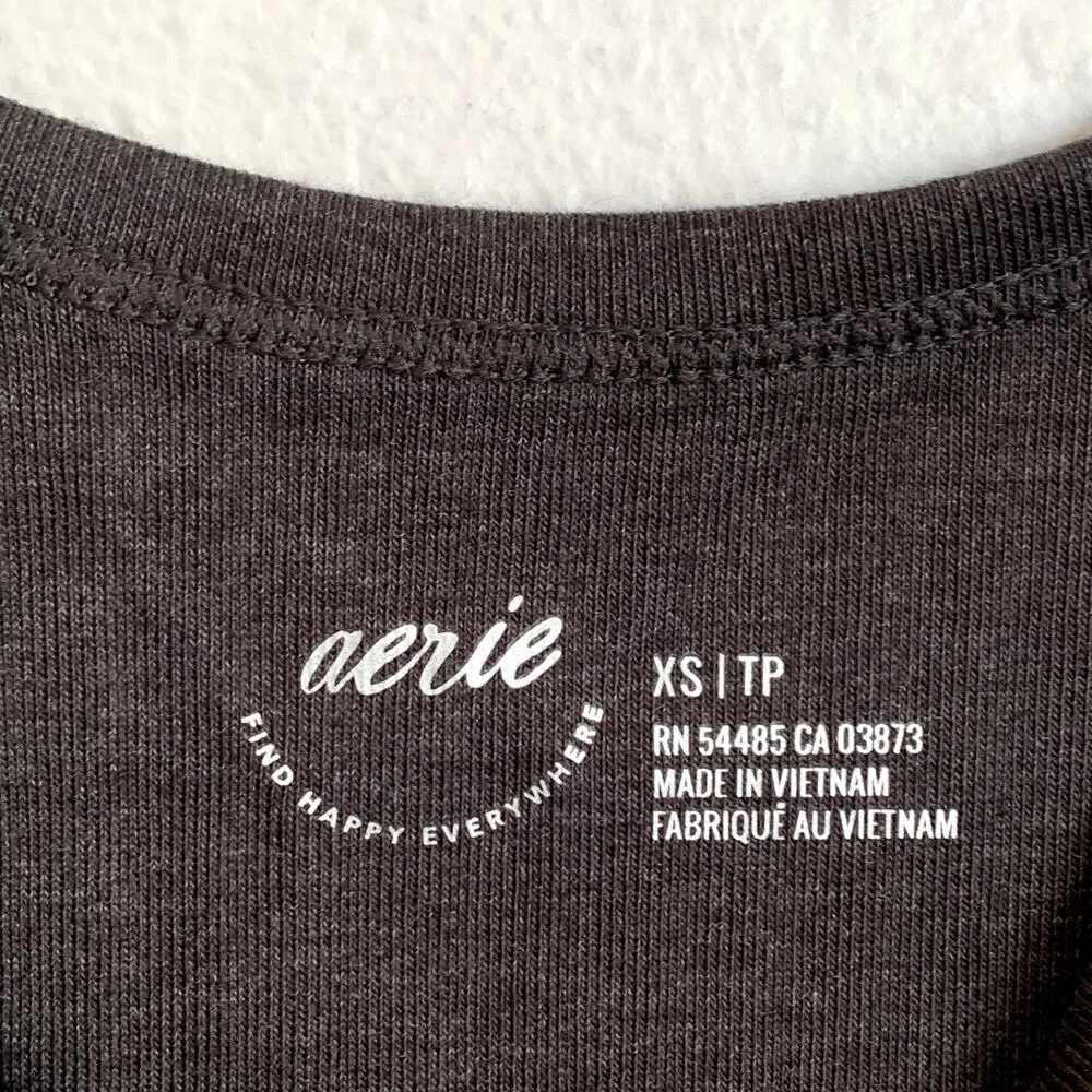 NWT Aerie Ribbed Scoop Neck Tank Top in Charcoal Gray - Image 3