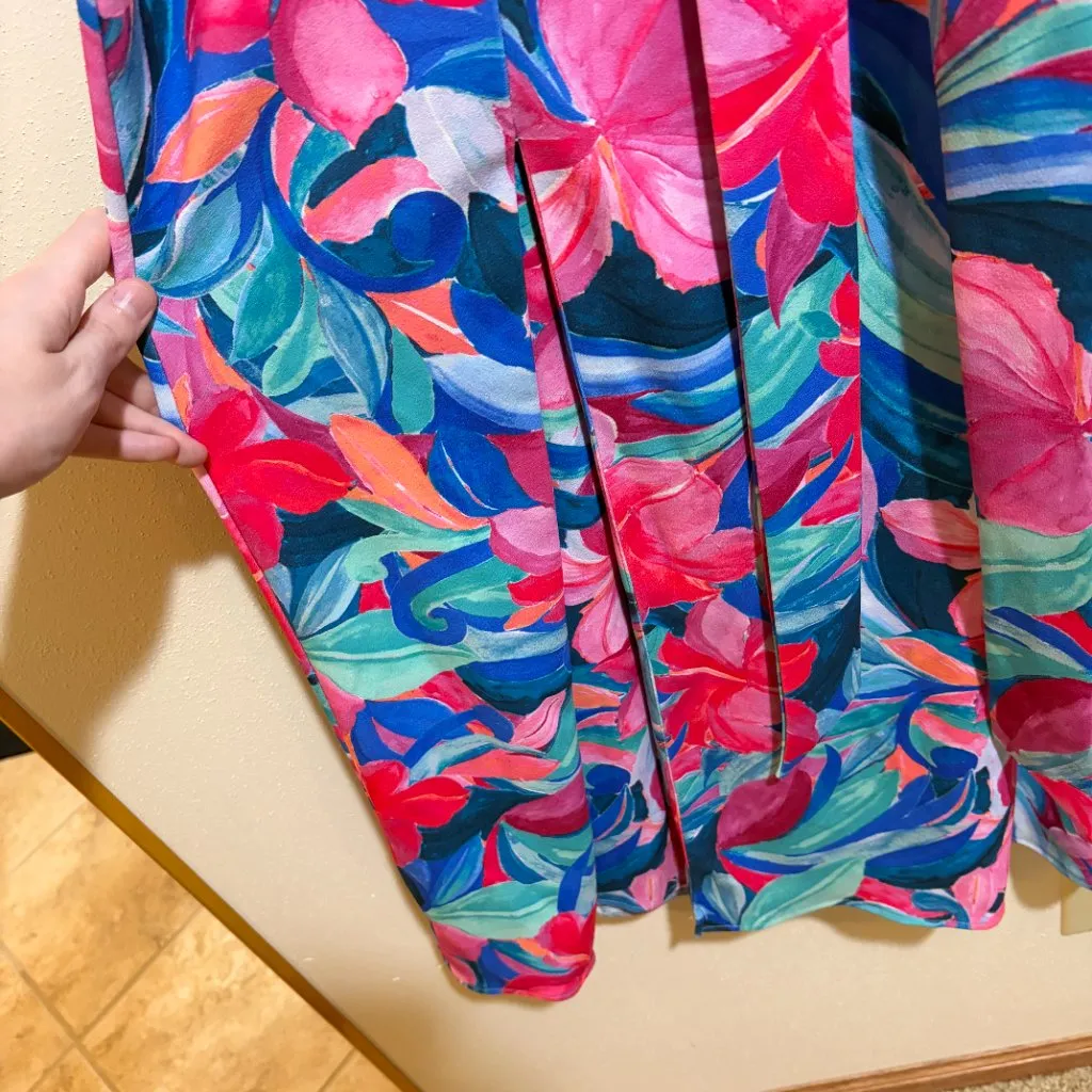 Show Me Your Mumu Eden Midi Dress Hibiscus Punch Tropical Floral - Image 7