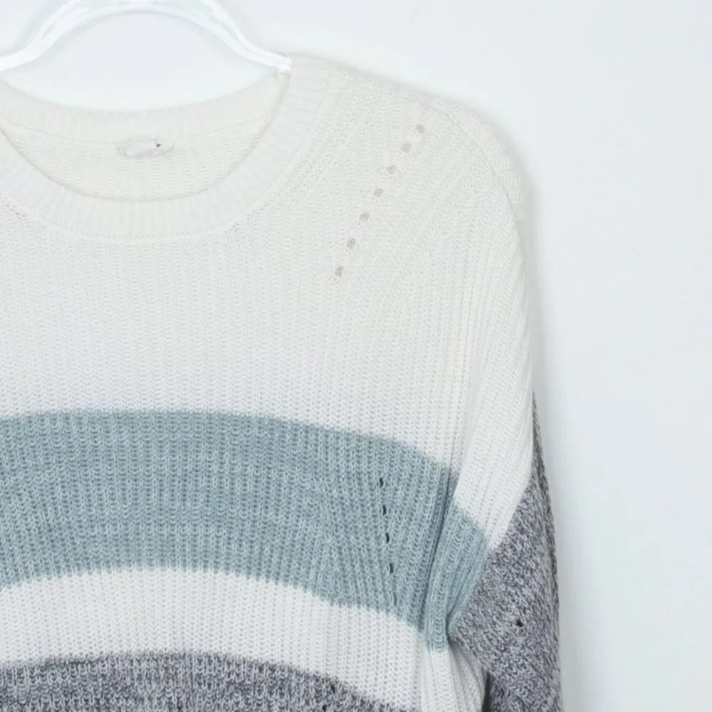 Garage Womens Colorblock Striped Pullover Sweater Size XS Long Sleeve Casual‎ - Image 2