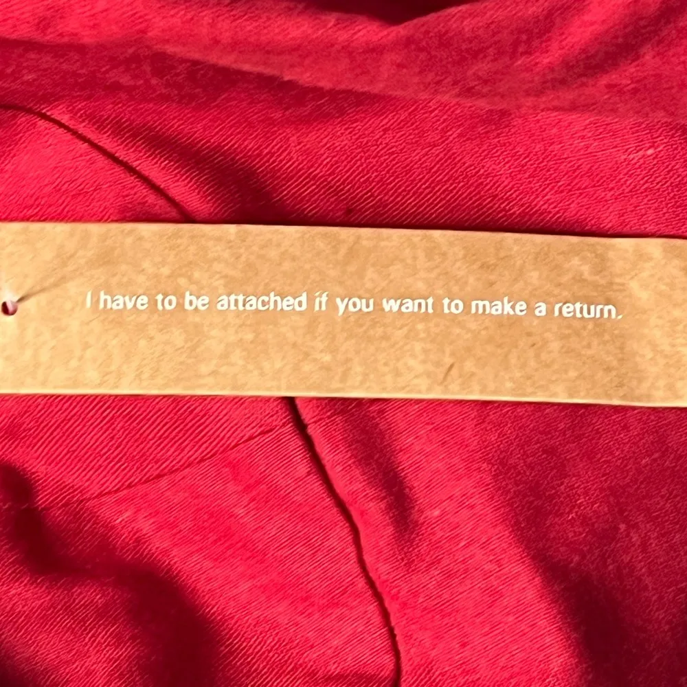 o.p.t. Kourtney Linen Blend Midi Dress Burgundy Red Size 8 - Image 9