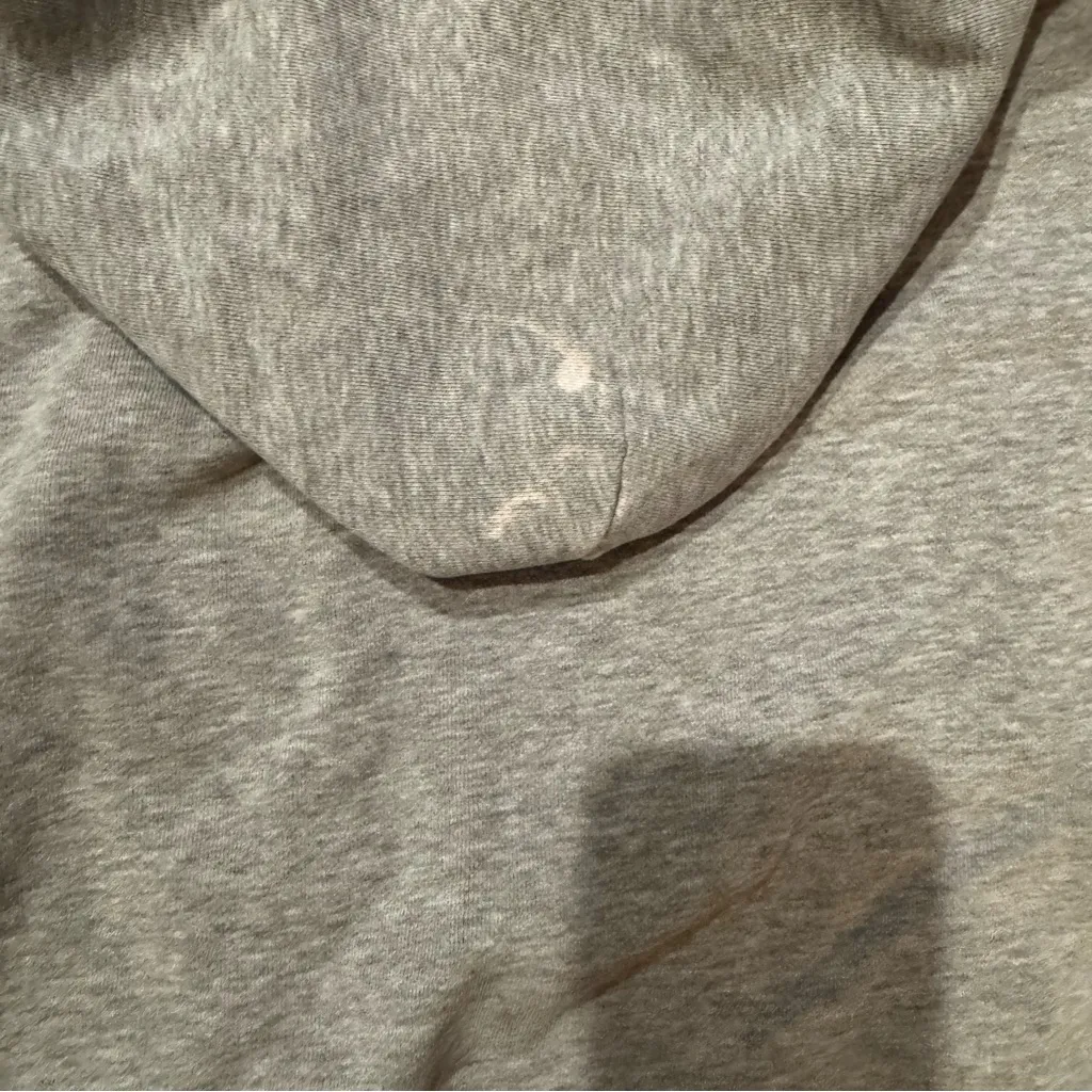 Vintage Champion Quarter Zip Hooded Sweatshirt | VINEYARD LAT 41N| Gray | Large - Image 8