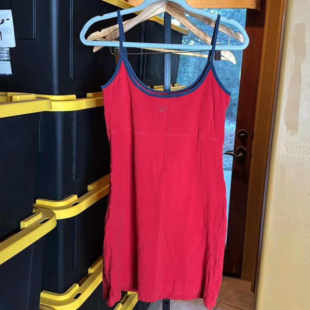 Y2K Vintage Tommy Hilfiger Red Spell Out Logo Tank Bra Top Dress Size Medium - Image 7