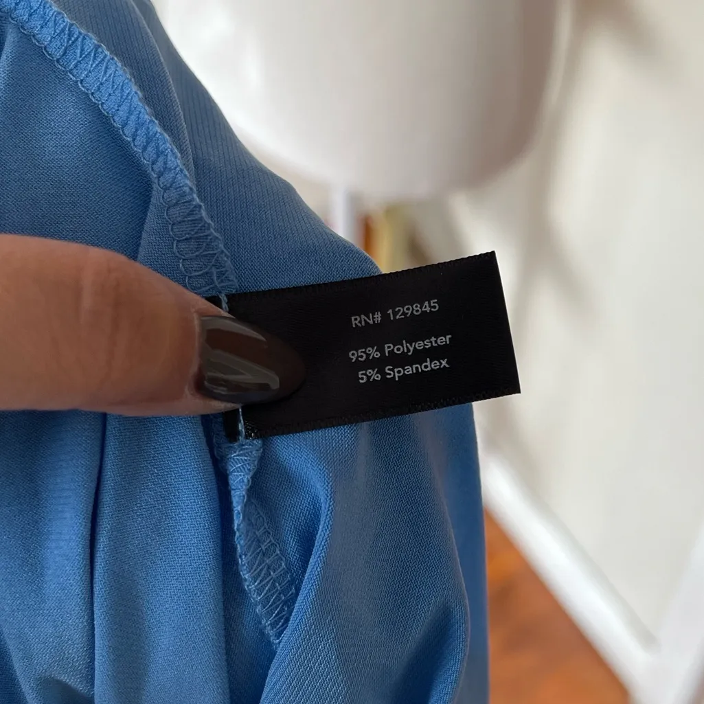 Elegant Blue Women's Top Size L - Image 6