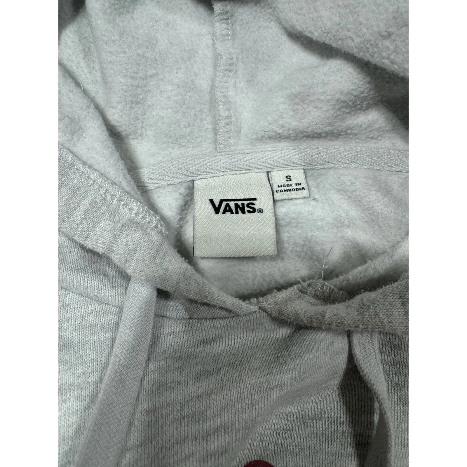 Vans Gray‎ Hoodie Off The Wall Floral Graphic Pullover Long Sleeve Women's Small - Image 5