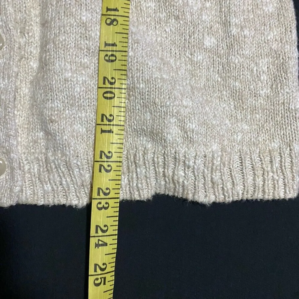 Classic Elements Embroidered Button Stitch Cardigan Sweater Medium Petite - Image 4