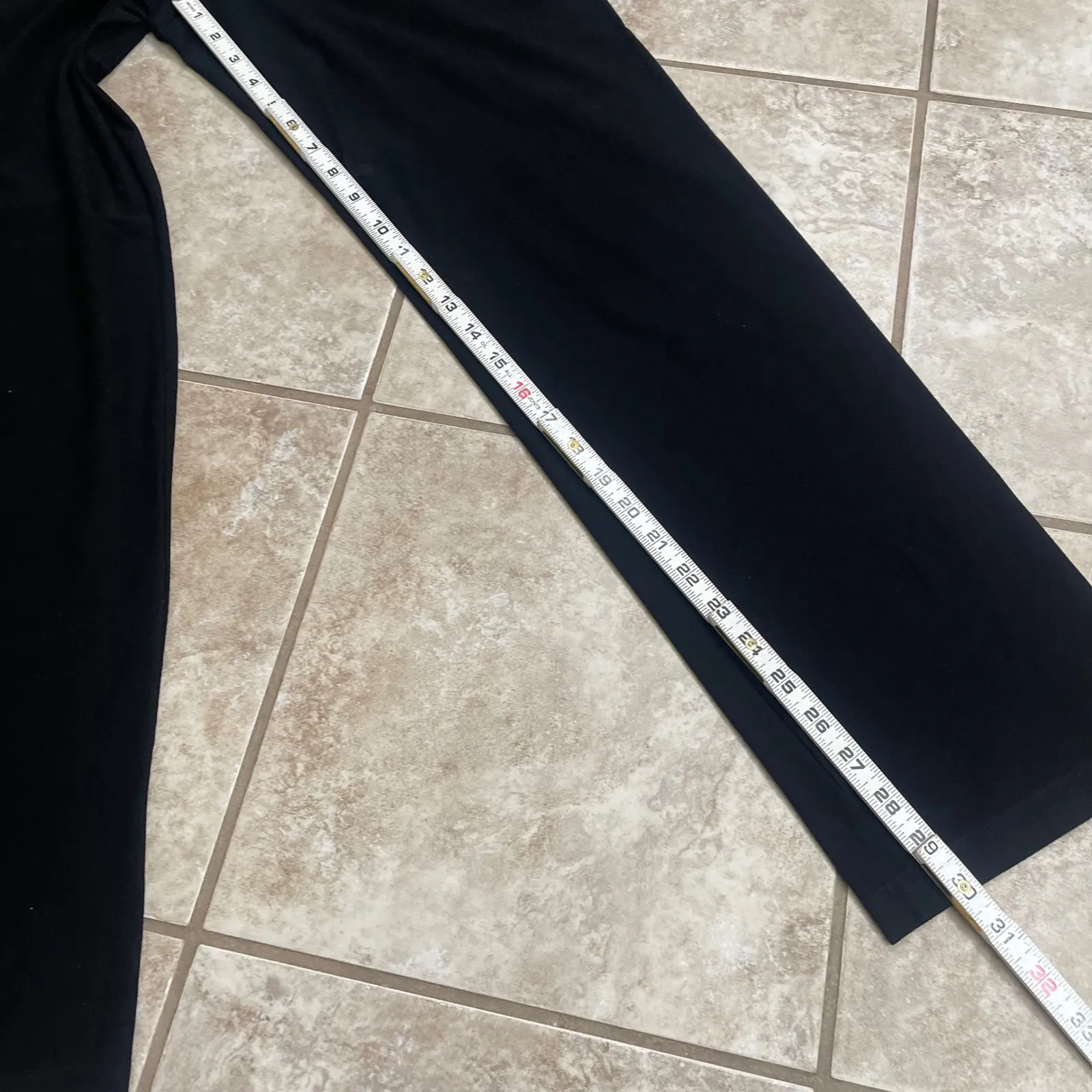 EILEEN FISHER Black Wide Leg Trousers Pants Elastic Waist XS Made in USA - Image 5