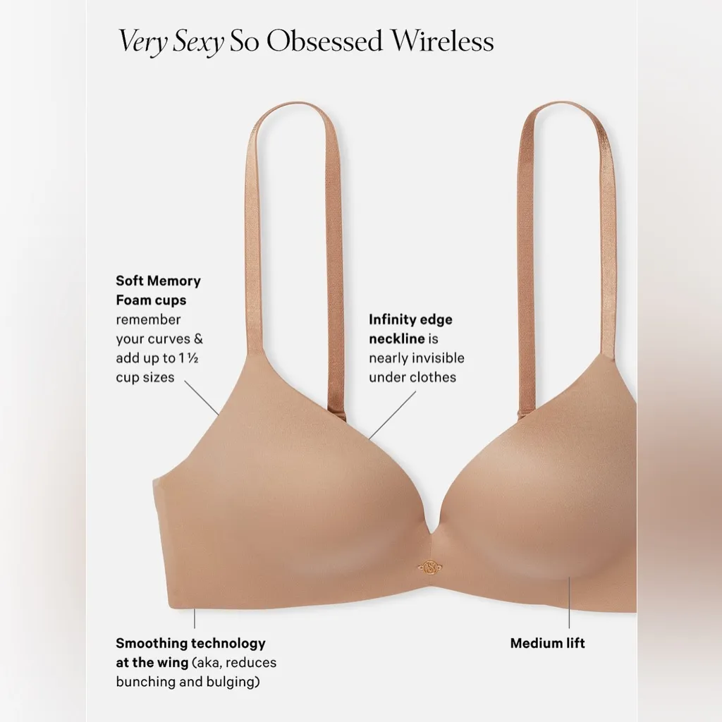 VS So Obsessed Smooth Wireless Push Up Bra - Image 2