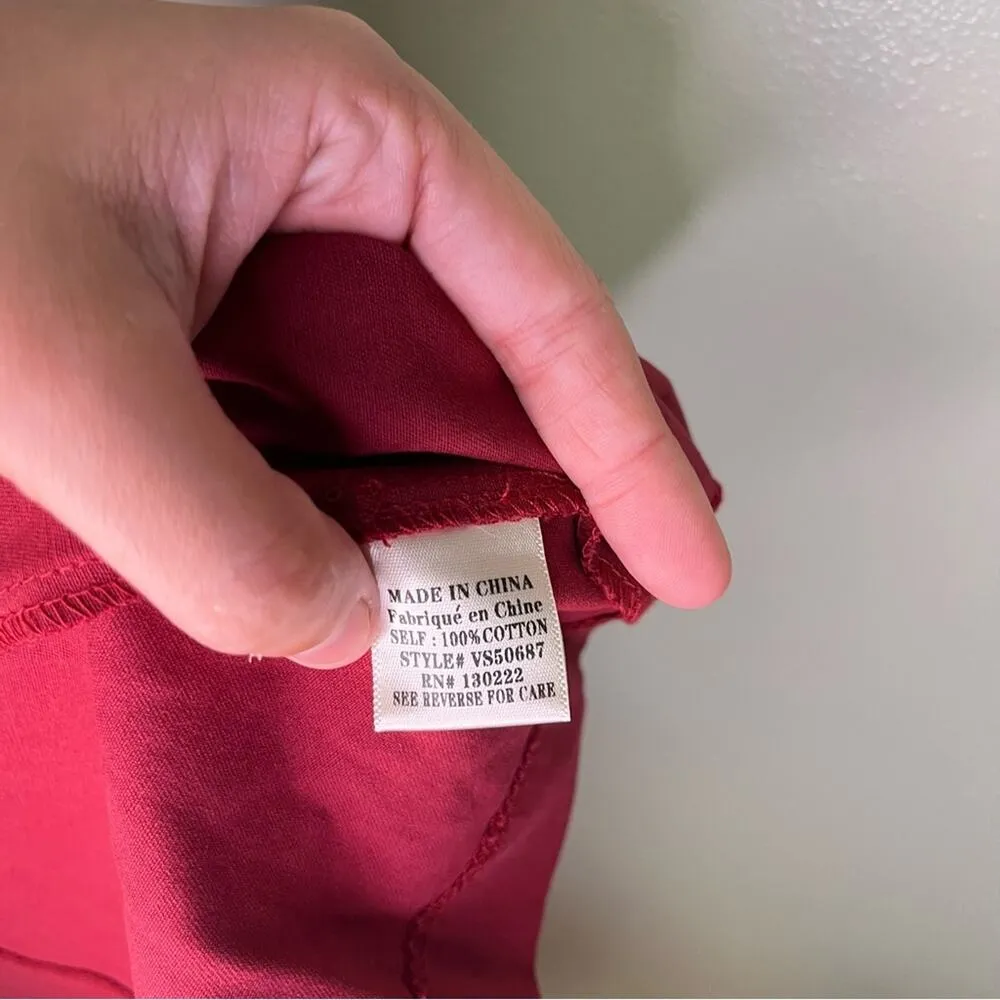 NWT Very J Button Front Wine Burgundy Midi Skirt Small Tie Belt Feminine Chic - Image 11