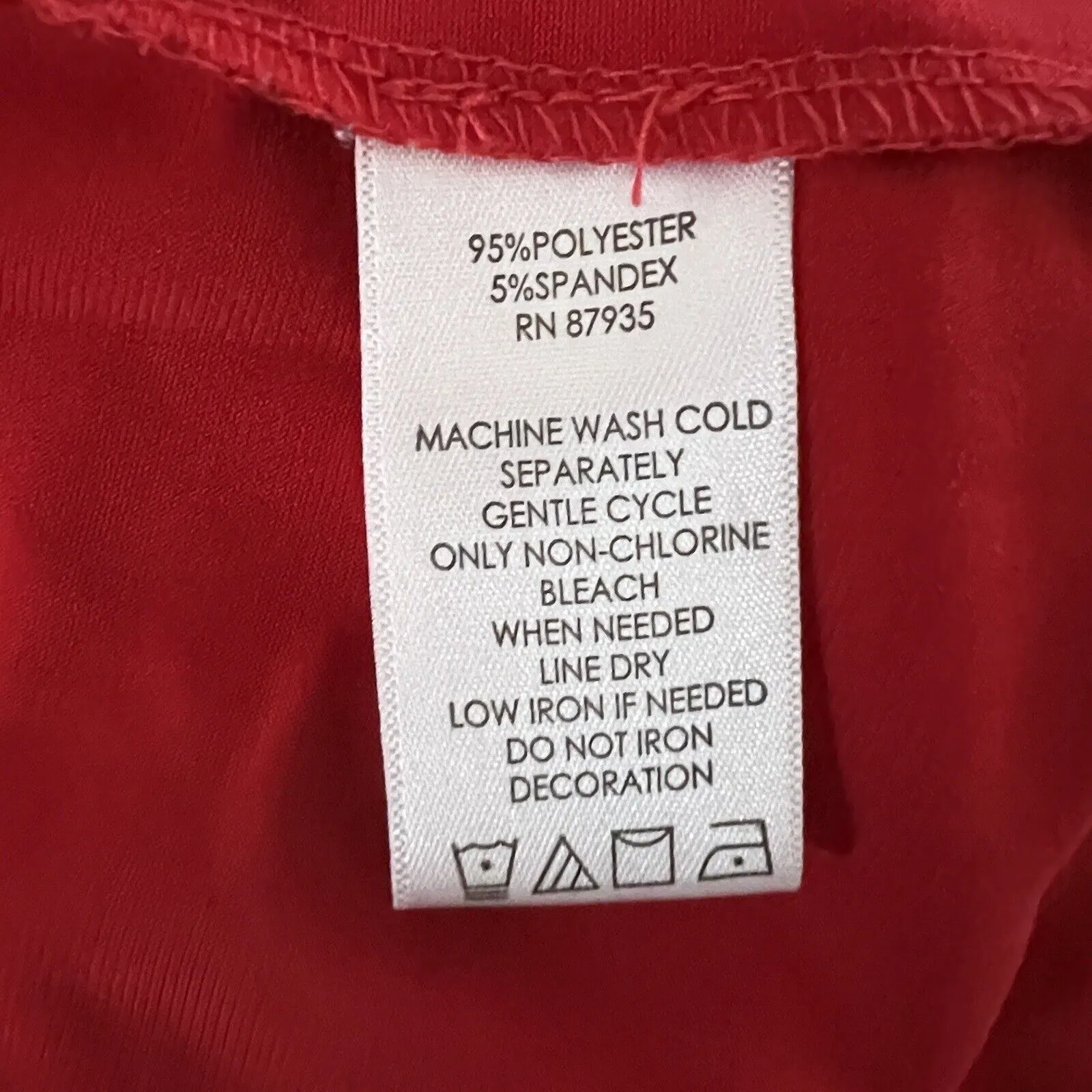 Susan Graver Shirt Womens 1X Red Tunic Top Liquid Knit Casual Work Versatile - Image 7