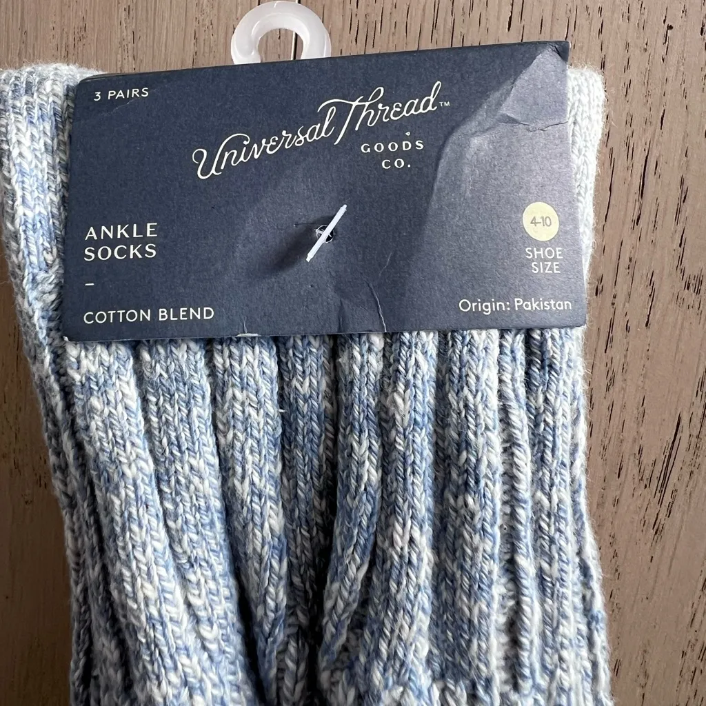 Universal Thread Blue and Gray Ankle Socks - Image 3