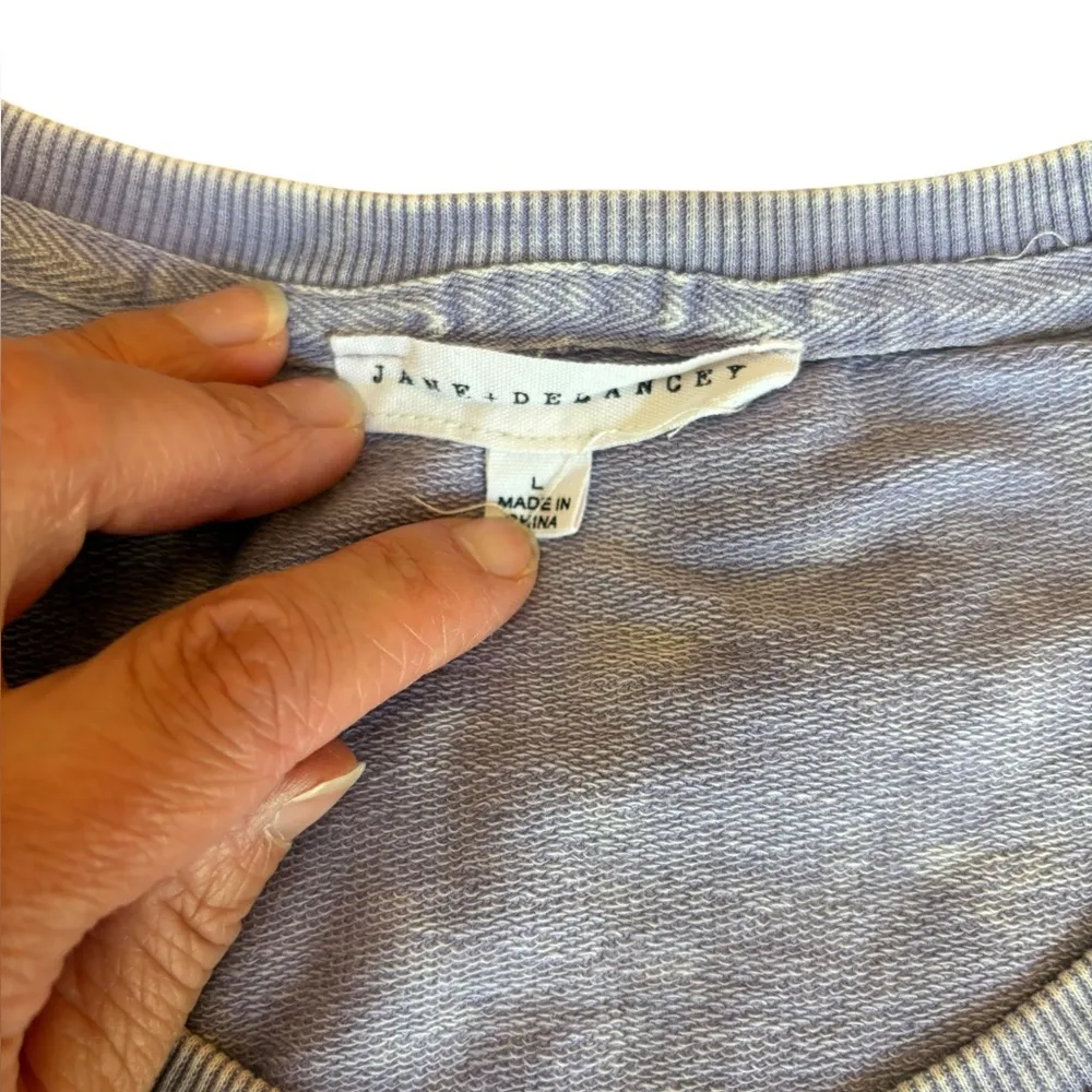 Jane and Delancey Top Sweater Short Sleeve Womens Size Large Purple Tie Dye - Image 4