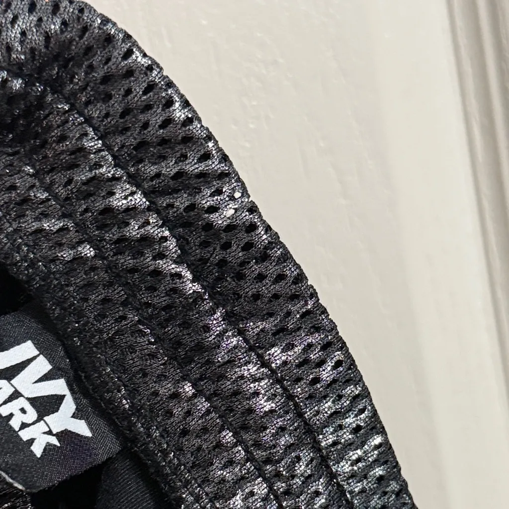 💖 Ivy Park Metallic Silver Mesh Basketball Shorts - Image 6