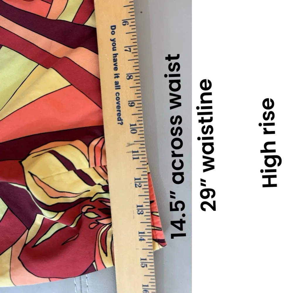 Vintage Talbots Women's A Line Skirt Hippie Chic Floral 100% Cotton Sz 10 Medium - Image 10