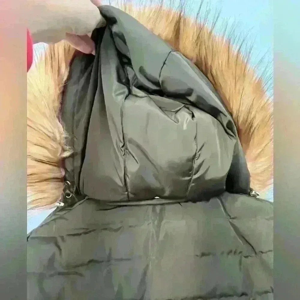 Jones New York Faux-Fur-Trim Hooded Down Puffer Coat Size Small - Image 7