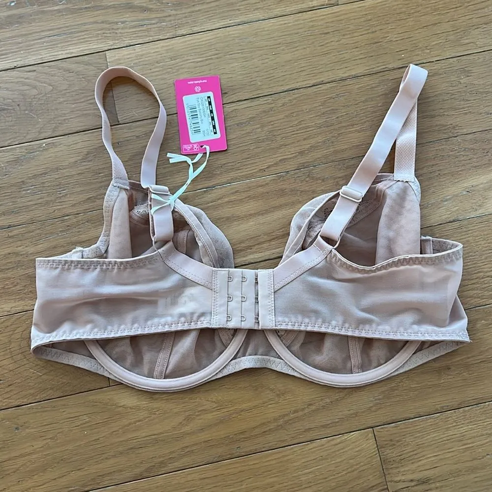 NEW Curvy Kate Eye Spy Balcony Bra 38F NWT Blush Pink Nude Sheer Large Bust Size undefined - Image 8