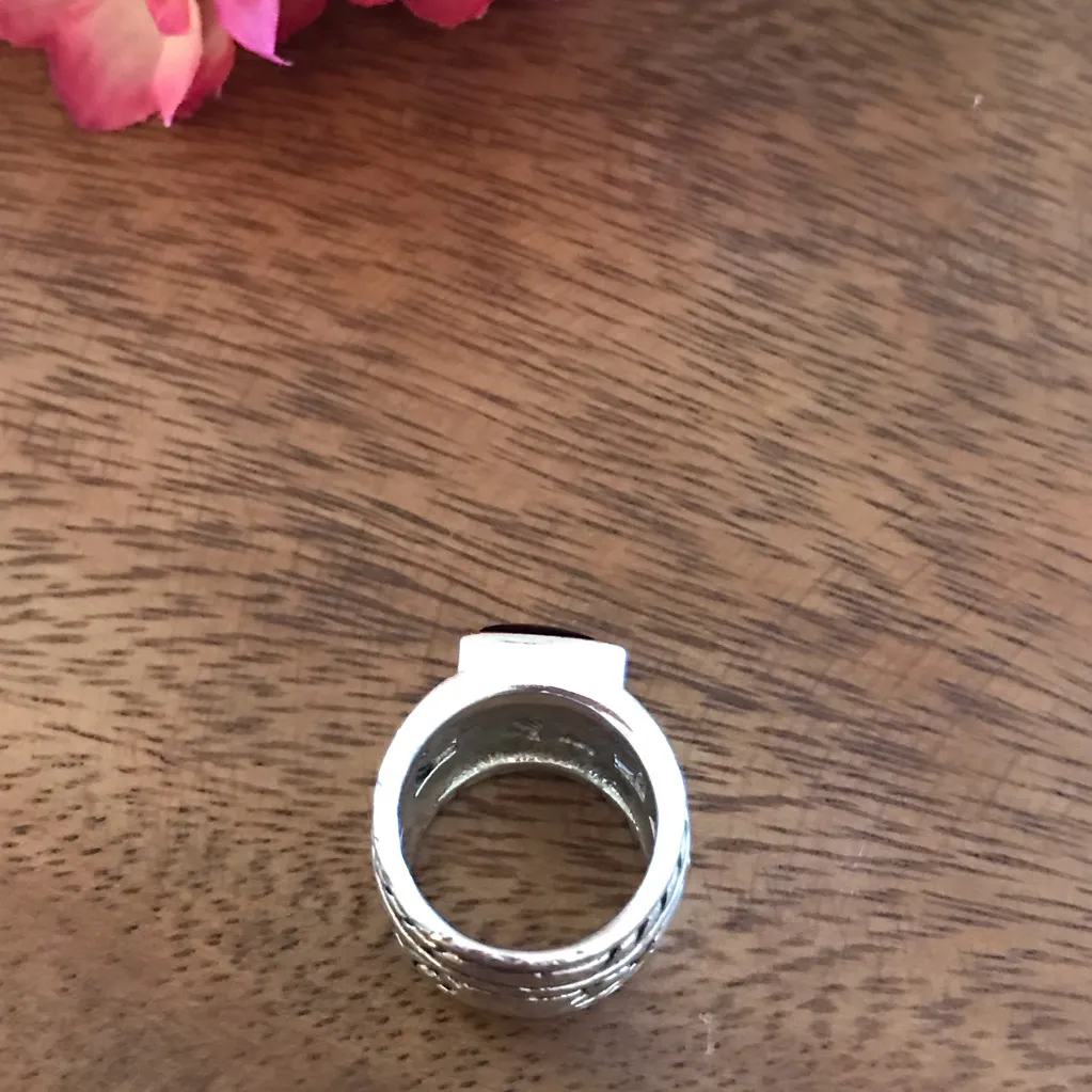 Silpada Black Onyx Sterling Silver Ring Size 5 - Image 6